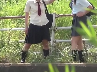 Flagitious japan teenagers pee