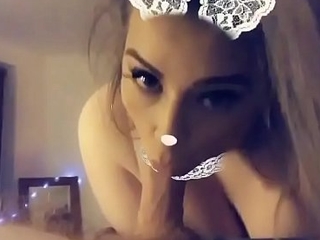 Amelia Skye deepthroats big cock and swallows cum on Snapchat